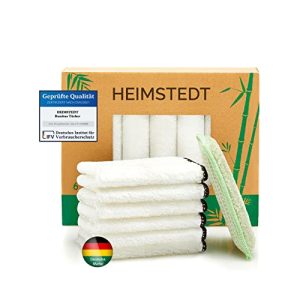 Lenços de pano HEIMSTEDT ® tecidos de bambu pretos, embalagem de 6