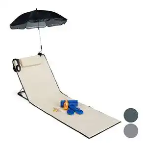Strandmatte mit rueckenlehne relaxdays strandmatte gepolstert