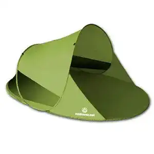 Strandmuschel outdoorer wurf zack ii gruen als pop up