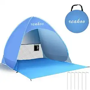 Strandmuschel reakoo tragbar extra light pop up zelt