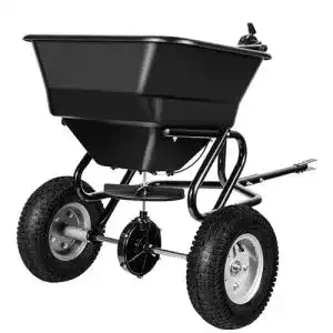 Streuwagen wiltec handwagen fuer aufsitzmaeher 30kg