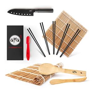 Set sushi Aya, originale kit in bambù con coltello da sushi chef