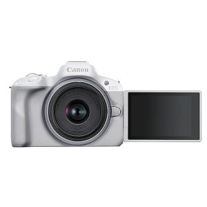 La fotocamera di sistema Canon EOS R50 + RF-S 18-45 è un obiettivo STM