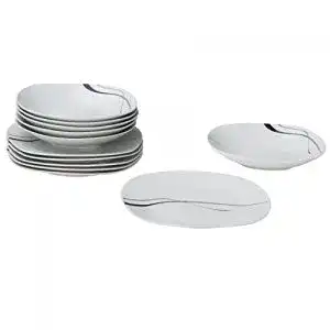 Tafelservice van well 12 tlg silver night pflegeleicht