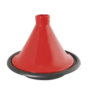 Tajine crealys tradifonte 509833 stahlguss deckel steingut rot