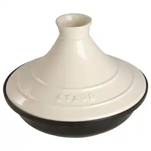 Tajine staub mit sockel aus gusseisen deckel aus keramik 28 cm