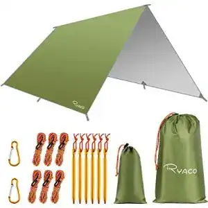 Tarp ryaco 3x3 m wasserdicht zeltplane ultraleicht mit oesen