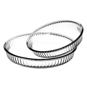 Tarteform borcam 1690038 set 2 runde glas transparent