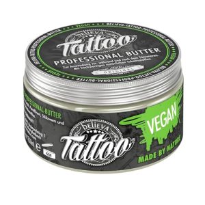 Crème de tatouage believa Tattoo Aftercare Butter, soin de tatouage végétalien