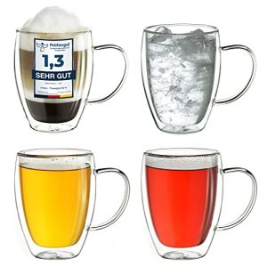 Tea glasses Creano double-walled thermal glass with handle 250ml