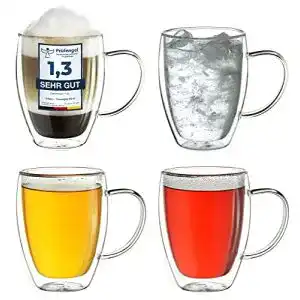 Teeglaeser creano doppelwandiges thermoglas mit henkel 250ml