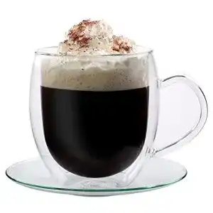 Teeglaeser feelino teetasse aus glas doppelwandig 1x mit henkel