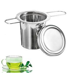 Coador de chá Bodiiwuliu, 1x, furo fino, aço inoxidável