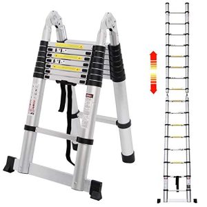 Telescopic ladder DayPlus 5M aluminum ladder extendable folding ladder