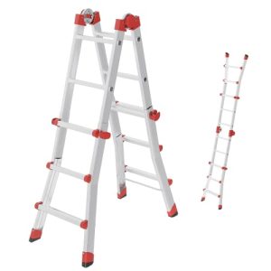 Telescopic ladder Hailo M80 aluminum multifunctional ladder, extension ladder