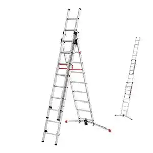 Teleskopleiter hailo s100 profilot 3 teilige alu kombileiter