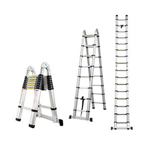 Telescopic ladder Huini 5m (2,5+2,5) aluminum multi-purpose ladder