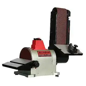 Tellerschleifer bucktool 500w band mit zubehoer