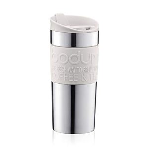Bodum travel mug made of stainless steel, double-walled