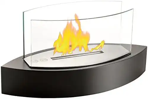 Tischkamin Carlo Milano mit Edelstahlkammer für Ethanolfeuer