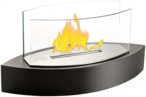 Tischkamin Carlo Milano mit Edelstahlkammer für Ethanolfeuer