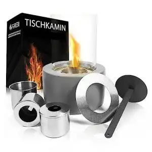 Tischkamin firell bioethanol aus massivem beton ethanol