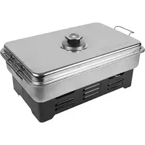 Tischraeucherofen browin edelstahl set mit thermometer