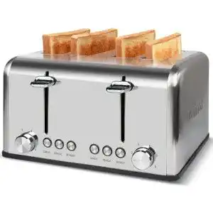 Toaster 4 scheiben cusimax edelstahl toaster