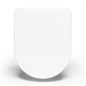 Bullseat ® D-shaped toilet lid with soft-close mechanism