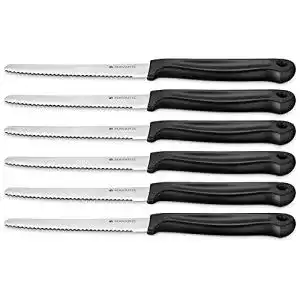 Tomatenmesser navaris set aus edelstahl und kunststoff 6x