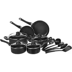 Topfset amazon basics 15 teiliges kochgeschirr