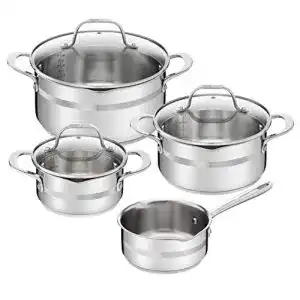 Topfset tefal by jamie oliver 7 teiliges e494s7 edelstahl