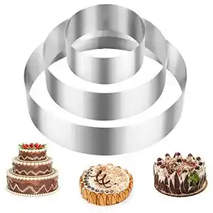 Tortenring smtfcty 3 stueck edelstahl setkuchenring rund