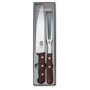 Oyma çatal bıçak takımı Victorinox gül ağacı mutfak çatal bıçak takımı STANDART