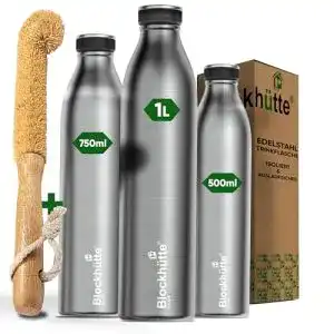 Trinkflasche edelstahl blockhuette wasserflasche edelstahl 500ml