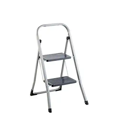 Trittleiter axentia 251201 mit 2 klappbaren Stufen aus Metall