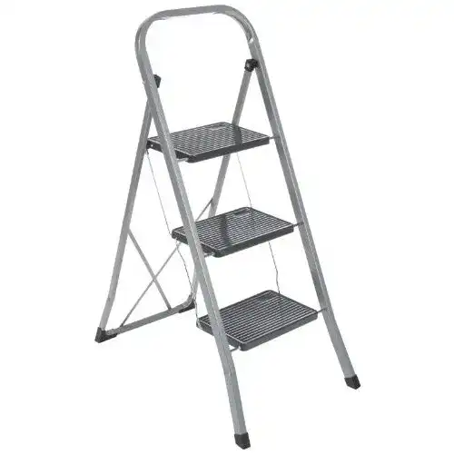 Trittleiter axentia 251202 mit 3 klappbaren Stufen aus Metall