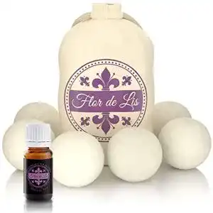 Trocknerbaelle flor de lis fuer waeschetrockner aus bio schafwolle