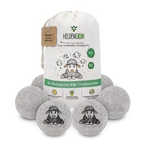 Dryer balls Heldengrün ® Eco set of 6 HIGH FELT DENSITY