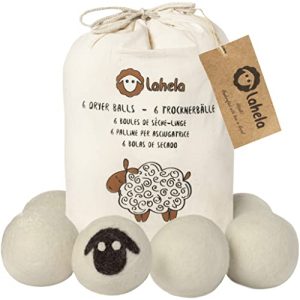 LAHELA ® Eco tørretumbler bolde sæt med 6 [HØJ FILDTENSITET]. TÜV®