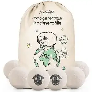 Trocknerbaelle luana rose fuer waeschetrockner 100 schafwolle