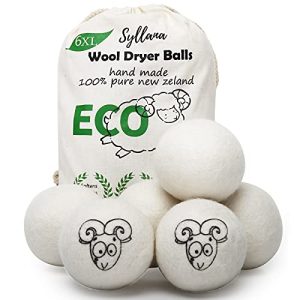 Syllana dryer balls, pack of 6 XL size for tumble dryers