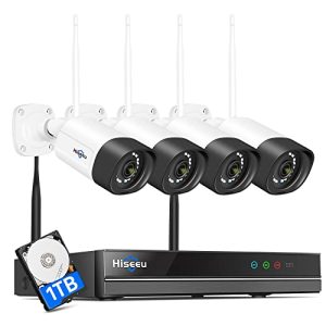 Hiseeu surveillance camera set, 5MP + two-way audio, radio