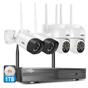Ueberwachungskamera set hiseeu ptz kamerabullet kamera