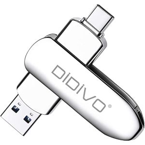 Memoria USB DIDIVO Memoria USB C 128GB Unidad flash USB C 2 en 1