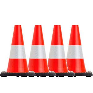 Cones de trânsito Cones de trânsito flexíveis UvV, conjunto de 30 cm com 4 peças
