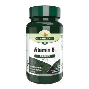 Vitamina B1 Natures Aid Clorhidrato de tiamina 100 mg 90 comprimidos
