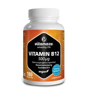 Tabletas de vitamina B12 Vitamaze – vitamina B12 de vida increíble