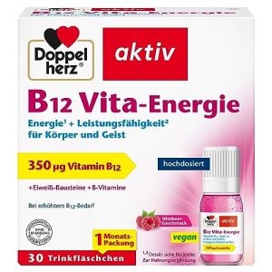 Ampoules à boire de vitamine B12 Doppelherz B12 Vita-Energy, végétaliennes