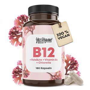 B12 Vitamini Evet Vegan! yüksek doz (180 kapsül) üçlü B3